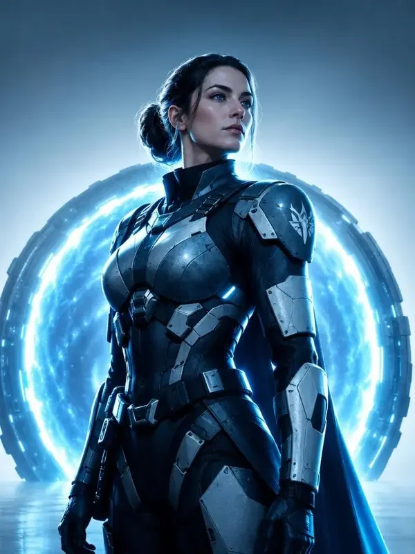 穿越星际的女将军 - 黄果AI官网 黄果AI官网《穿越星际的女将军》悬疑科幻短剧封面